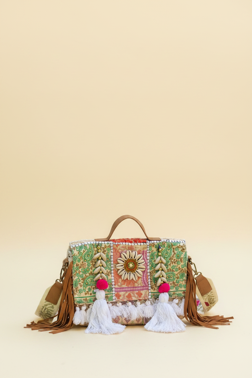 Cowrie Shell Bag – Beige Studio