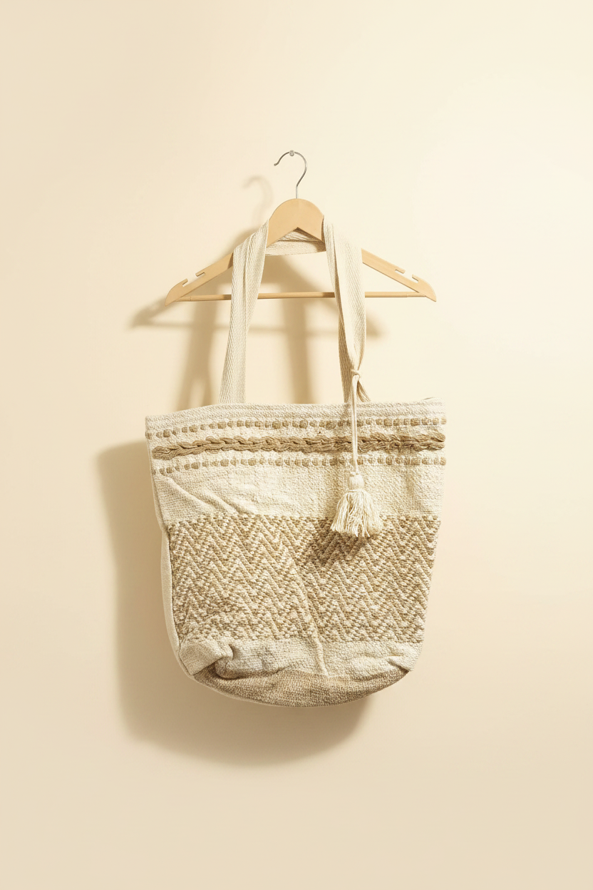 Cream Macramé Tote – Studio