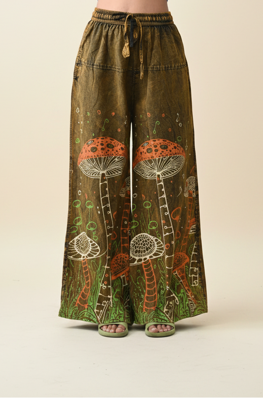 Olive Brown Mushroom Pants - Studio